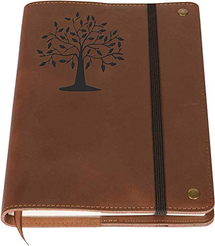 【中古】【未当て嵌める・未開封品】The Tree Of Life 即物的なめし革 詰め替え能力のあるライティングジャーナル ゴムストラップ 空白文字逐次刊行物 200罫線ペイジ 6 x 8.5in 旅する/人間/ポ
