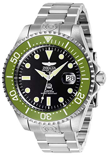 【中古】【未当て嵌める・未開封品】Invicta Men\u0027s Pro Diver 47粍 Steel Bracelet \u0026 Case Automatic Black Dial Analog Watch 27612