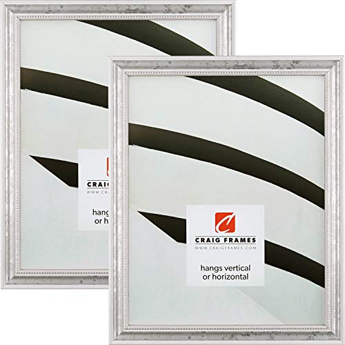 【中古】【未当て嵌める・未開封品】Craig Frames 314WH 8.5 x 11in 活動写真一こま 晴れ晴れしいな白いこととしろがね色 2個仕掛ける