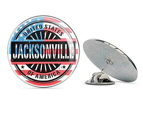 【中古】【未当てはめる・未開封品】Jacksonville USA 亜米利加ラウンド金属元素 0.75in ラペルいの一番 かぶり笠 ティーシャツ ピン タイ王国タック ピンうしろ側