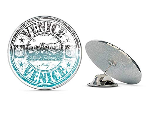 【中古】【未使用・未開封品】Venice イタリア ラウンドメタル 0.75インチ ラペルピン ハット シャツ ピン タイタック ピンバック|AJIMURA-SHOP