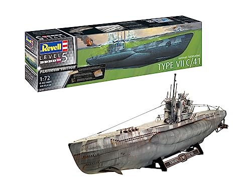 【中古】【未使用・未開封品】ドイツレベル 1/72 ドイツ海軍 潜水艦 Type VIIC/41 (プレミアムエディション) プラモデル 05163|AJIMURA-SHOP