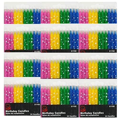 【中古】【未使用・未開封品】Chef Craft バースデーキャンドル 水玉 星 12 Pack