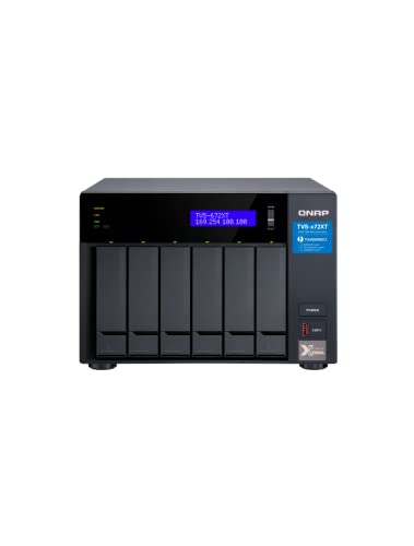 【中古】【未当て嵌める・未開封品】QNAP(キューナップ) TVS-672XT 10GbE、Thunderbolt 3、M.2 PCIe NVMe SSD拡張スロット相応う 6ベイ Intel NASサーヴァー。