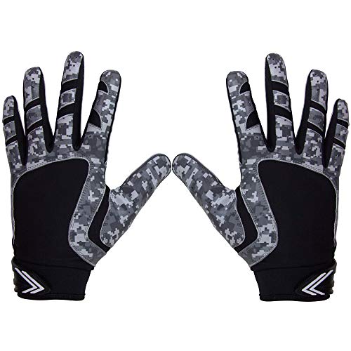 【中古】【未使用・未開封品】Pure Athlete フットボールレシーバーグローブ エリートスティック シリコングリップテクノロジー 大人用サイズ X-Large ブラック