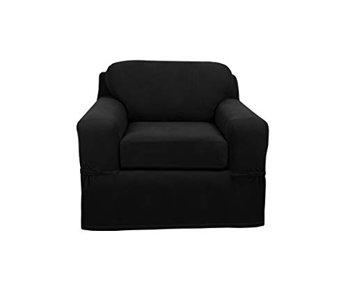 【中古】【未使用・未開封品】MAYTEX ピクセルウルトラソフト ラブシート家具カバー Chair ブラック 4300513