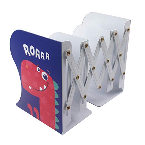 【中古】【未使用・未開封品】調節可能なブックエンド メタル恐竜パターン ブックエンド ノンスキッドヘビーデューティーブックホルダースタンド 本、雑誌、料理本を収納(5.7 14,200円