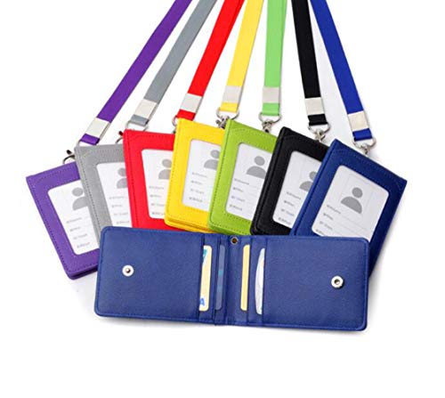 【中古】【未使用・未開封品】4.4インチ×2.95インチ 大容量 高耐久 PU垂直ネームカード 学生 IDカードホルダー バッジ ホルダー パスリジッド ポケットポーチケース ランヤー