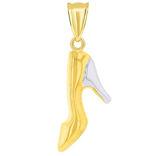 【中古】【未当て嵌める・未開封品】14k 黄色ゴールド ツートーン ポインテッドトゥ ハイヒール シューシャンデリヤ
