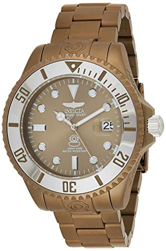 【中古】【未当て嵌める・未開封品】Invicta Men\u0027s PRO DIVER Khaki Steel Bracelet \u0026 Case Automatic Analog Watch 27537