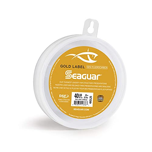 【中古】【未使用・未開封品】Seaguar ゴールドラベル 海水 フルオロカーボンライン 25ヤード 40ポンド テスト済み 直径20インチ ゴールド