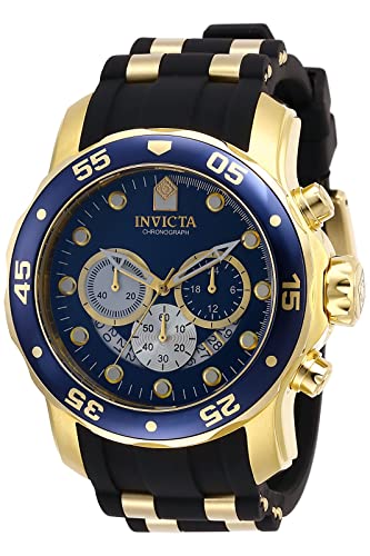【中古】【未当て嵌める・未開封品】Invicta Men\u0027s 28723 Pro Diver Quartz Chronograph Blue Dial Watch