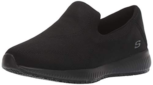 【中古】【未当て嵌める・未開封品】Skechers Work レディース Squad SR Miskin US 大きさ: 9.5 色つや: 黒いこと