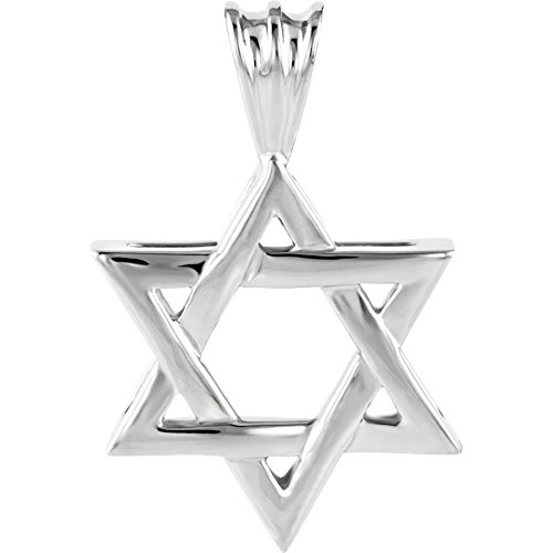 【中古】【未使用・未開封品】Jewels By Lux 925 スターリングシルバー 17.00X15.25 mm 光沢仕上げ ダビデの星 ペンダント