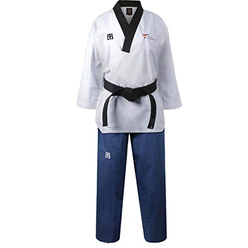 【中古】【未使用・未開封品】MOOTO 韓国 テコンドー プームセユニフォーム WTロゴ テベック ダン MMA 格闘技 空手 柔道 キックボクシング (200 (身長:200~209cm)(6.56~7フィ|AJIMURA-SHOP