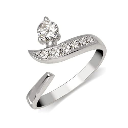 【中古】【未当て嵌める・未開封品】JewelryWeb 益荒男10K 黄色または白いことゴールド 自然調整能力のある 今めかしい 環状道路 キュービックジルコニア トゥー輪っか (8mmx15粍) 白いこと