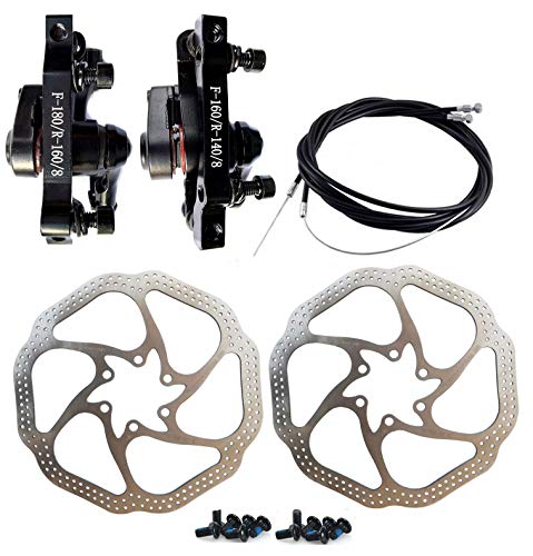 【中古】【未使用・未開封品】BlueSunshine HS1 バイクディスクブレーキキット - マウンテンバイク 機械式 フロントとリア 160mm キャリパーローター BB5 BB7 ホイットボルト