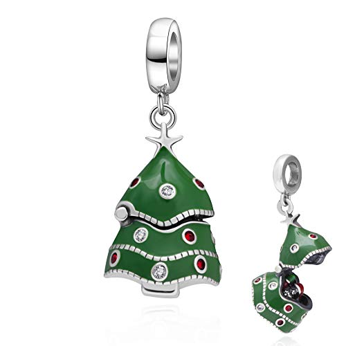 【中古】【未使用・未開封品】SoulBeads クリスマストナカイチャーム 925スターリングシルバーツリー サンタクロース ストッキングデコレーションチャーム ブレスレットにフィ