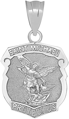 【中古】【未使用・未開封品】大天使聖ミカエル Protect Us シールド メダル ネックレス ペンダント