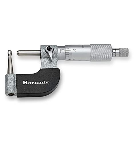 【中古】【未使用・未開封品】Hornady Vernier Ball Micrometer 050059 - ケースの首の厚さを測定するためのリロード装置 最大1インチの範囲&0.0001インチの精度ボールマイク