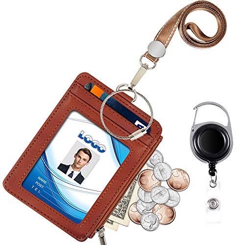 【中古】【未使用・未開封品】Life-Mate (ライフメイト) ファスナー付きバッジホルダー PUレザーIDバッジカードホルダー ウォレットケース カードスロット5個 サイドジッパー｜AJIMURA-SHOP