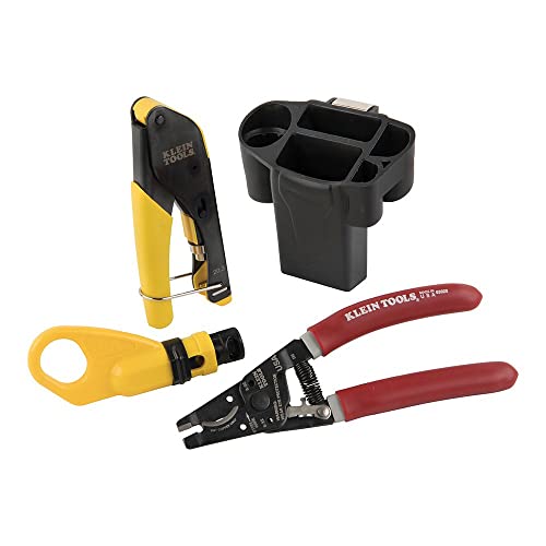 【中古】【未使用・未開封品】Klein Tools VDV011-852 Coax Installation Kit in Molded Hip Pouch has Crimper, Radial Stripper and Cable Cutter