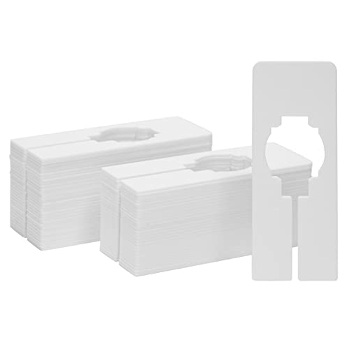 【中古】【未使用・未開封品】60パック プラスチッククローゼットディバイダー 衣類吊り下げ用 ブランクホワイトタグ デパート 衣類ラックサイズセパレーターハンガー ブティ