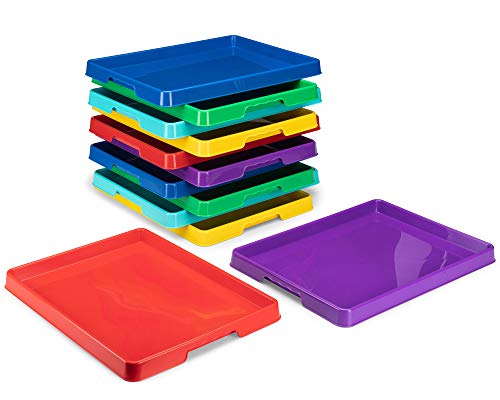 【中古】【未当て嵌める・未開封品】Storex Sorting and Crafts Tray, 12 x 16 Inches, Assorted Colors, 12-Pack その他-パソコン・周辺機器