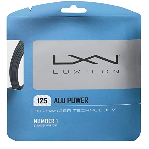 【中古】【未当て嵌める・未開封品】Luxilon ALU 力強さ、手当たり、粗さ、ホンブルグ帽、回転運動、庭球より糸書き割り しろがね色