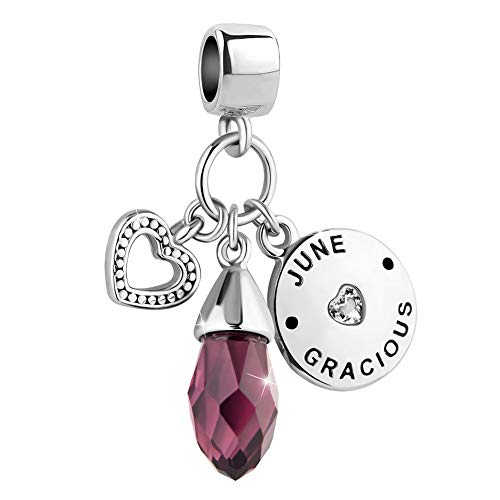 【中古】【未使用・未開封品】LovelyJewelry 12月 誕生日 ハート ラブ 人工誕生石チャーム ブレスレット用