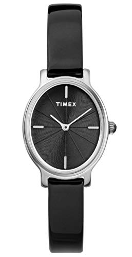 【中古】【未当て嵌める・未開封品】Timex レディース アナログクラシッククォーツウオッチ ステンレススチールストラップ付き添い人 黒いこと