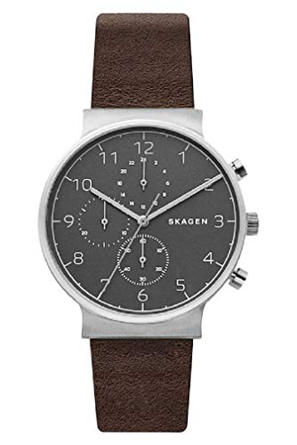 【中古】【未当て嵌める・未開封品】SKAGEN SKW6409 メンズ 船掛かり クロノグラフ なめし革 同盟罷工さあ美 御覧なさる 40粍