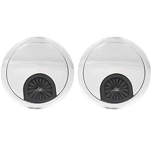 【中古】【未使用・未開封品】Sipery コンピューターデスクグロメット穴カバー 2パック 明るいシルバーデスクテーブル グロメットケーブルコード穴カバー 2-3/8インチの穴にフ｜AJIMURA-SHOP 7,336円