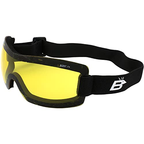 【中古】【未使用・未開封品】Birdz Wren スポーツ スカイダイビング スノーボード オートバイ ライディングゴーグル 男女兼用 (イエロー)