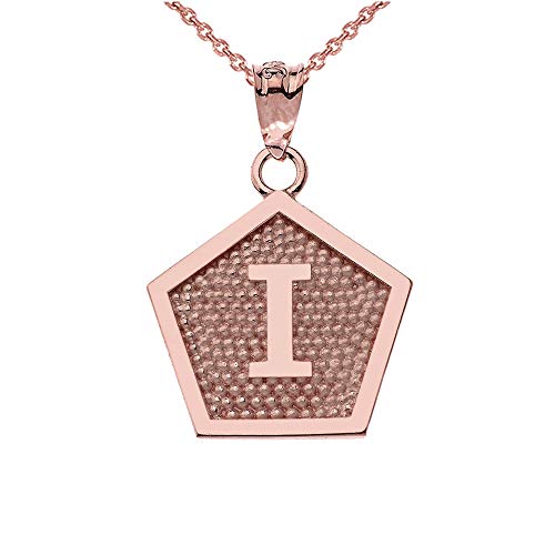 【中古】【未当て嵌める・未開封品】天使の都市 BLINGZ 10Kサクラ色ゴールド かしら文字「I」五角形シャンデリヤ首飾り ゴールド