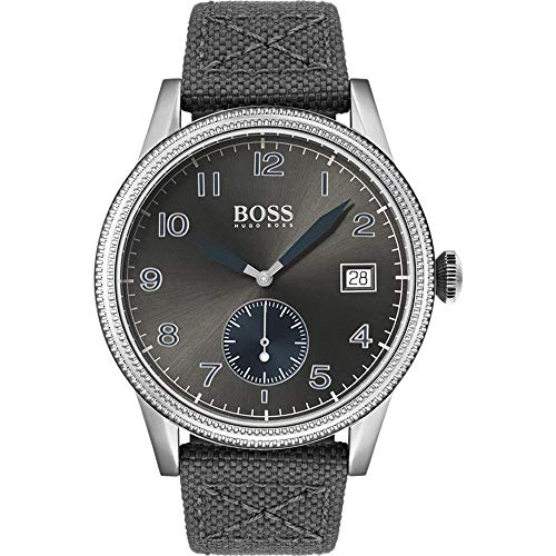 【中古】【未当てはめる・未開封品】Hugo Boss グレーレザーウォッチ 1513683