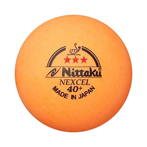 【中古】【未使用・未開封品】NITTAKU 12個 NEXCEL (日本製) 新素材(セルロイド) 3つ星卓球ボール+ラケット保護エッジテープ付き|AJIMURA-SHOP