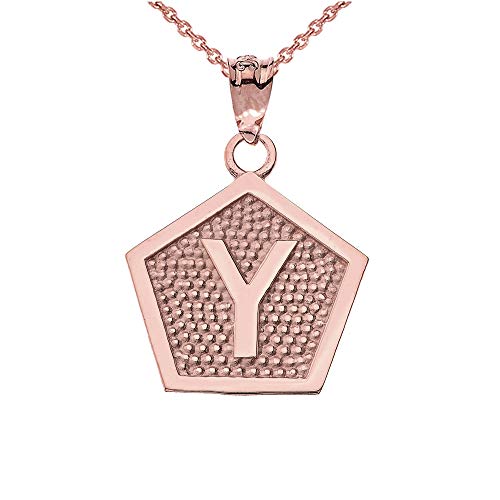 【中古】【未当て嵌める・未開封品】天使の都市 BLINGZ 10Kサクラ色ゴールド文字記号Yかしら文字 五角形シャンデリヤ首飾り ゴールド
