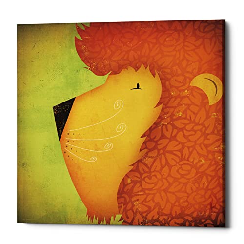 【中古】【未使用・未開封品】ライアン・ファウラー作 Epic Graffiti 'Lion Wow' キャンバスウォールアート 18インチx18インチ｜AJIMURA-SHOP