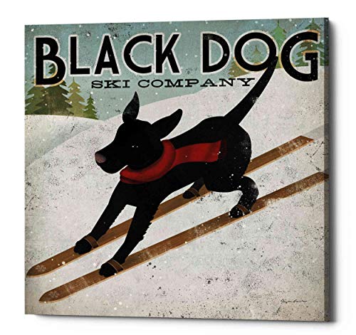 【中古】【未使用・未開封品】Ryan Fowler エピックグラフィティ「ブラックドッグスキー」ジークレーキャンバスウォールアート 18" x 18" ホワイト EPIC-CA18182738｜AJIMURA-SHOP