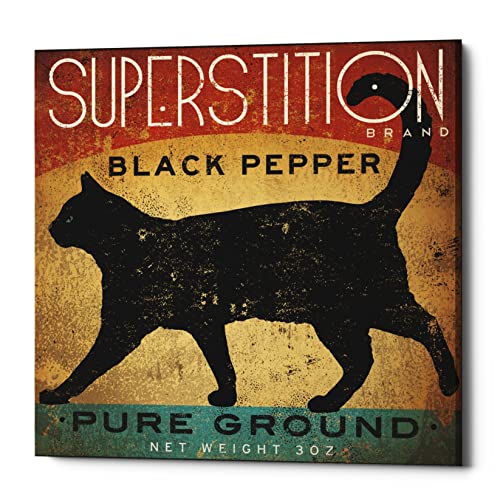 【中古】【未使用・未開封品】Ryan Fowler エピックグラフィティ 「Superstition Black Pepper Cat」 ジークレーキャンバスウォールアート 26