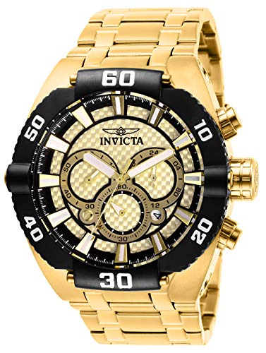 【中古】【未当て嵌める・未開封品】Invicta Men\u0027s 27256 Coalition Forces Quartz 3 Hand Gold Dial Watch