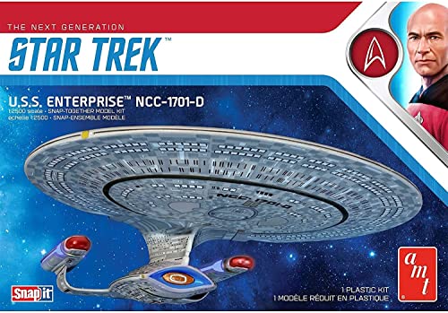【中古】【未使用・未開封品】AMT 新スタートレック NCC-1701D U.S.S.エンタープライズ (スナップキット) 1/2500スケール プラモデル AMT1126