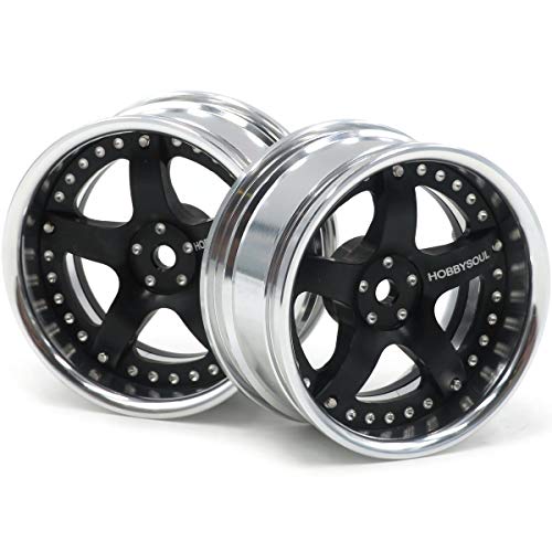 【中古】【未使用・未開封品】hobbysoul RC 1/10 アルミニウム合金ホイールリム 六角 12mm 調整可能 オフセット 1:10 RCオンロードドリフトツーリングカータイヤ用 2個|AJIMURA-SHOP