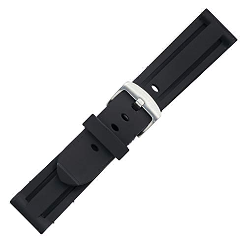 【中古】【未使用・未開封品】Speidel ゴム製交換用ブラック腕時計バンド 20mm、22mm、24mm、26mmのスポーツウォッチ用 26mm｜AJIMURA-SHOP