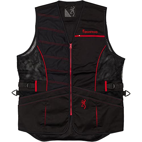 【中古】【未使用・未開封品】Browning Ace シューティングベスト ブラック/レッド L ブラック