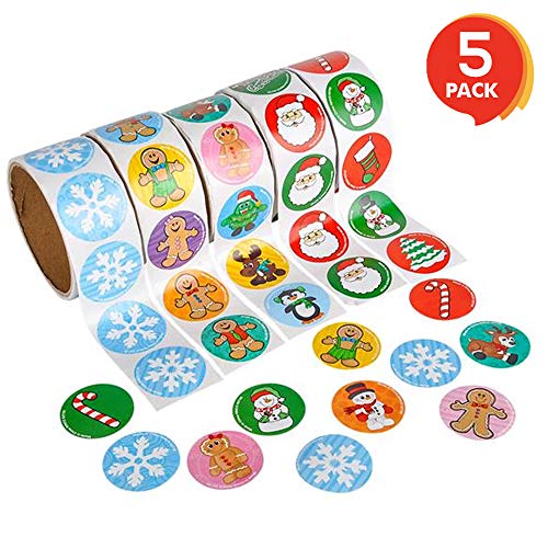【中古】【未使用・未開封品】ArtCreativity ホリデーロールステッカー詰め合わせ クリスマステーマステッカー500枚 クリスマスパーティー記念品 グッディーバッグ詰め物 ホリ｜AJIMURA-SHOP