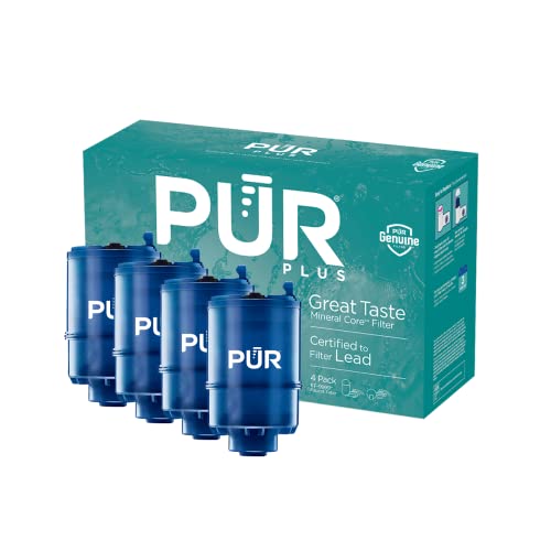 【中古】【未使用・未開封品】PUR PLUS (ピュアプラス) ミネラルコア 蛇口マウント ウォーターフィルター 交換用 4個パック すべてのPUR蛇口マウントろ過システムに対応 RF999