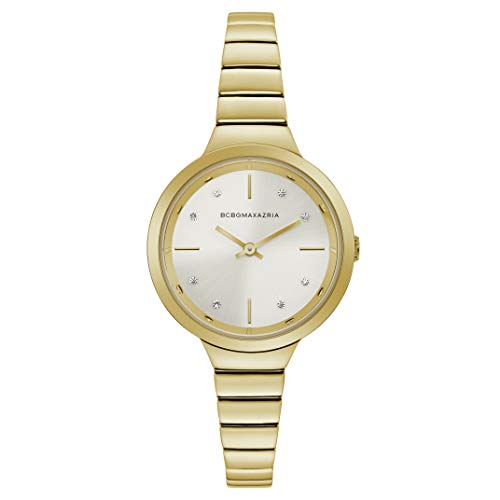 【中古】【未使用・未開封品】BCBGMAXAZRIA Women's Japanese-Quartz Watch with Stainless-Steel Strap, Gold, 7.7 (Model: BG50675003)