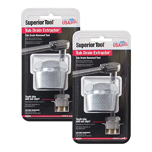 【中古】【未使用・未開封品】Superior Tool 05255 1.5インチ 浴槽排水口抽出器 古いまたは頑固な浴槽の排水口の取り外しに